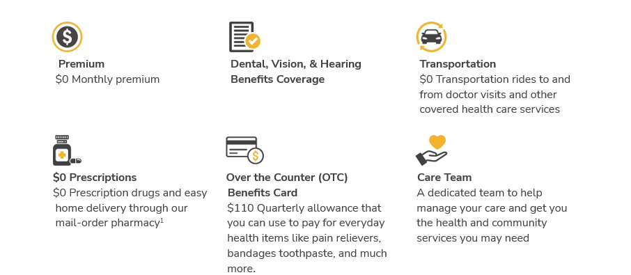 Plan benefit table